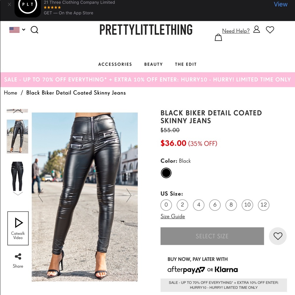 Faux leather pants